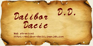 Dalibor Dačić vizit kartica